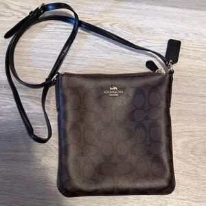 Coach Dark Brown Leather Crossbody Bag